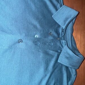 Ermenegildo Zegna Teal Short-Sleeve Polo Shirt